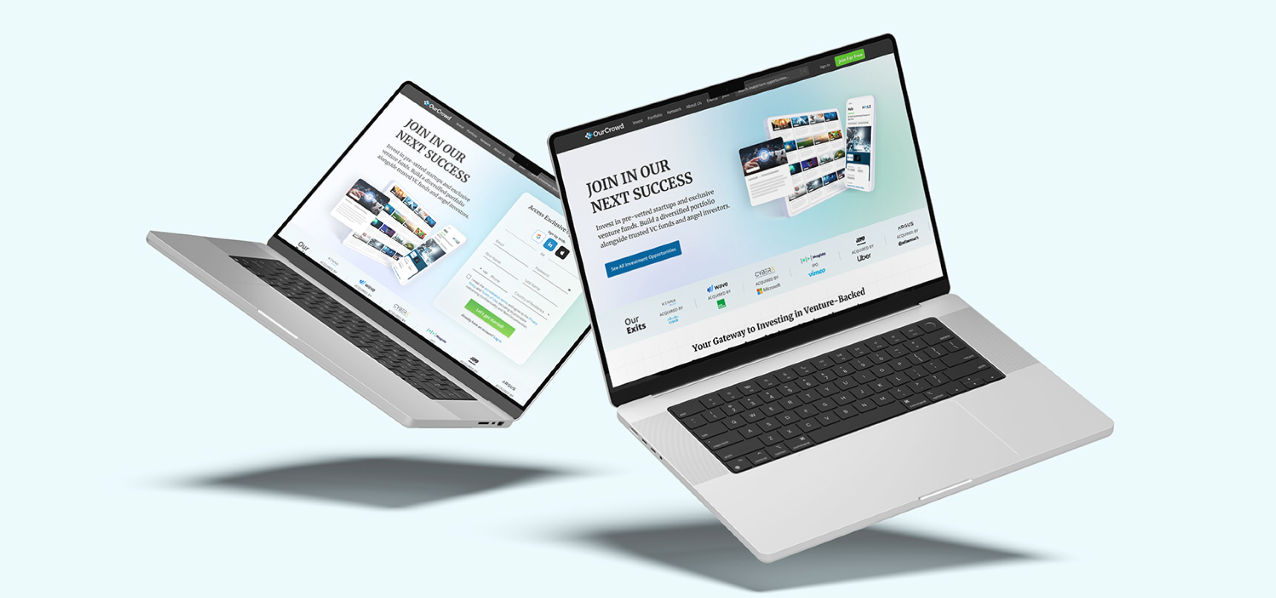 OurCrowd homepage redesign